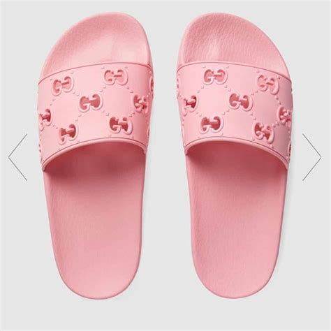 gucci flip flops red|gucci slides pink fluffy.